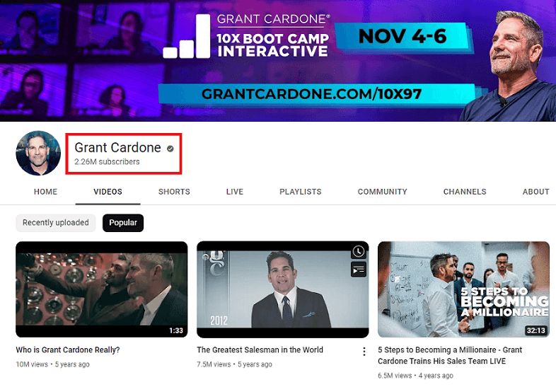 Grant-Cardone-YouTube-Channel