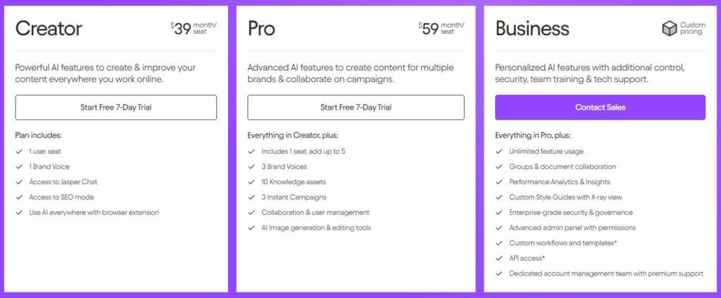 Jasper-Pricing-Plans