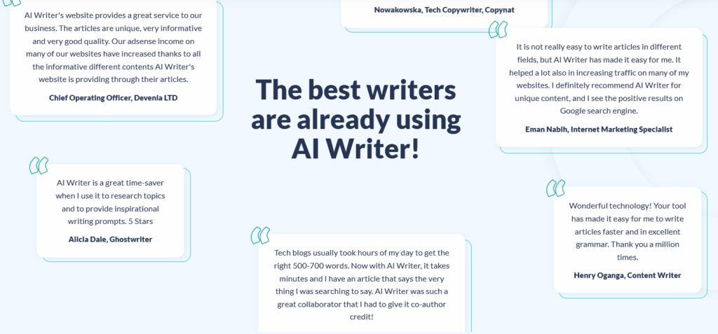 AIWriter-User-Experience